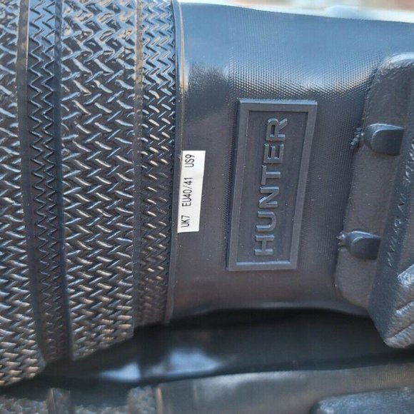 HUNTER Adjustable Back Gloss Waterproof Rain Boot 9US 7UK EU40/41 - Picture 7 of 9